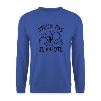 I can not I vapote - Unisex Sweatshirt - royal blue - Front - Alina (178cm) & Michal (187cm)