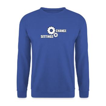 CHANGE SETTINGS - Unisex Sweatshirt - royal blue - Front - Alina (178cm) & Michal (187cm)