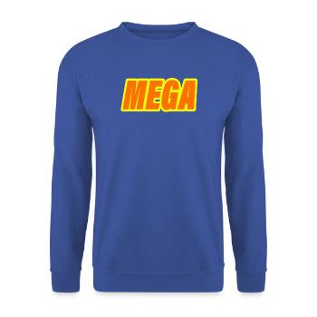 MEGA - Unisex Pullover - Royalblau - Vorne - Alina (178cm) & Michal (187cm)