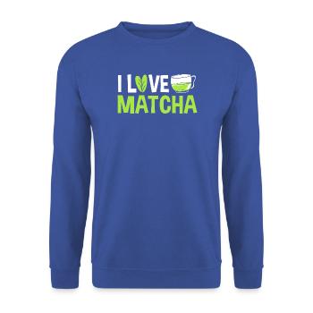 Matcha - Unisex Sweatshirt - royal blue - Front - Alina (178cm) & Michal (187cm)