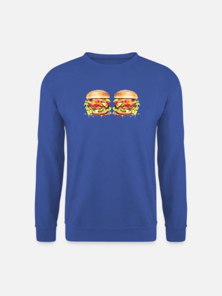 Burger Aquarell-Explosion - Unisex Pullover - Royalblau