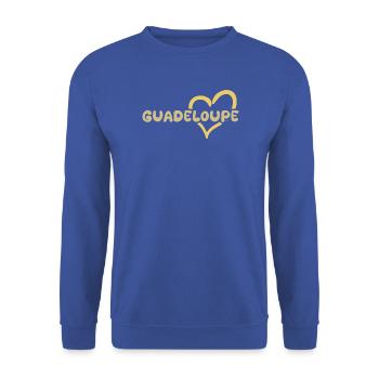 Guadeloupe als Urlaub - Unisex Pullover - Royalblau - Vorne - Alina (178cm) & Michal (187cm)