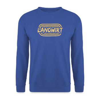 Arbeitskollege Landwirt - Unisex Pullover - Royalblau - Vorne - Alina (178cm) & Michal (187cm)