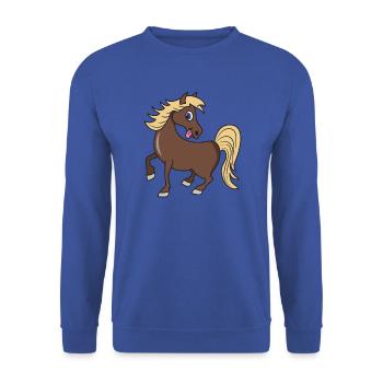 Cute horse pony - Unisex Sweatshirt - royal blue - Front - Alina (178cm) & Michal (187cm)