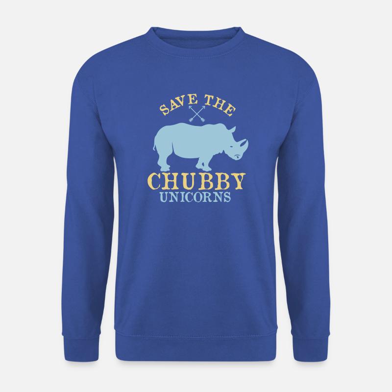 Save the Chubby Unicorns - Unisex Pullover - Royalblau