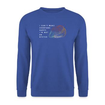 Austern - Unisex Pullover - Royalblau - Vorne - Alina (178cm) & Michal (187cm)