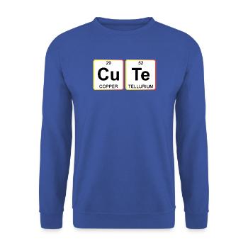 Cute Chemistry Periodic Table - Unisex Pullover - Royalblau - Vorne - Alina (178cm) & Michal (187cm)