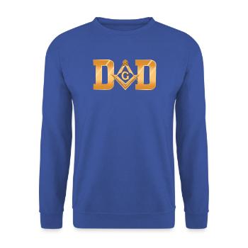 Illuminati Freimaurer - Unisex Pullover - Royalblau - Vorne - Alina (178cm) & Michal (187cm)