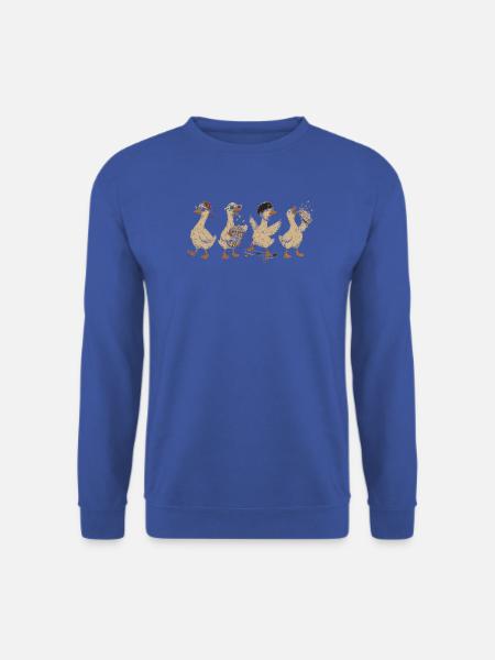 Retro-Quak: Skateboard-Quacks - Unisex Pullover - Royalblau
