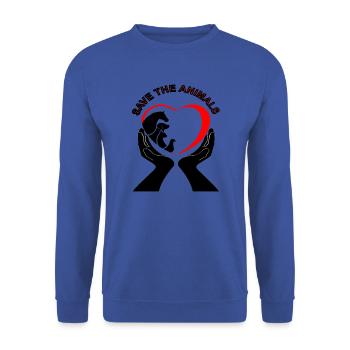 Animal Rights Animal Friends Animal Love Animal Welfare Animal - Unisex Sweatshirt - royal blue - Front - Alina (178cm) & Michal (187cm)