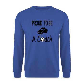 Soccer Coach Fußballspieler Spruch Fußballtrainer - Unisex Pullover - Royalblau - Vorne - Alina (178cm) & Michal (187cm)