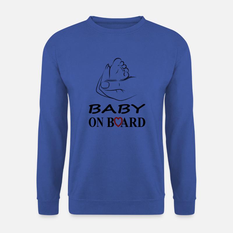 baby on board Babyfüße Babybauch Mutter Geschenk - Unisex Pullover - Royalblau