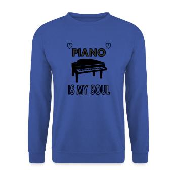Klavier spielen Pianist Musiker Klavier Spieler - Unisex Pullover - Royalblau - Vorne - Alina (178cm) & Michal (187cm)