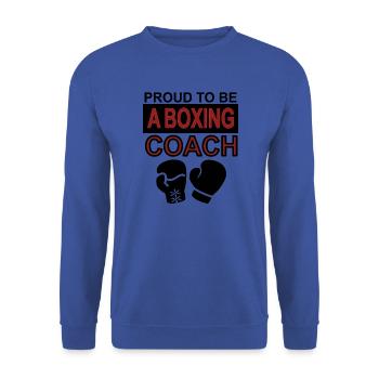 proud boxing coach boxing gloves k.o boxer fist - Unisex Sweatshirt - royal blue - Front - Alina (178cm) & Michal (187cm)