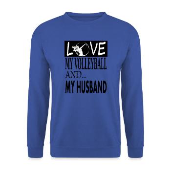 J’aime jouer au volleyball - Sweat-shirt Unisexe - bleu royal - Devant - Alina (178cm) & Michal (187cm)