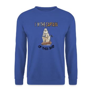 Bateau pirate Drapeau Pirate Pirate Head Cadeau - Sweat-shirt Unisexe - bleu royal - Devant - Alina (178cm) & Michal (187cm)
