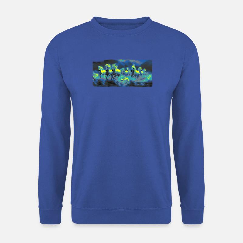 Wilde Pferde - Unisex Pullover - Royalblau