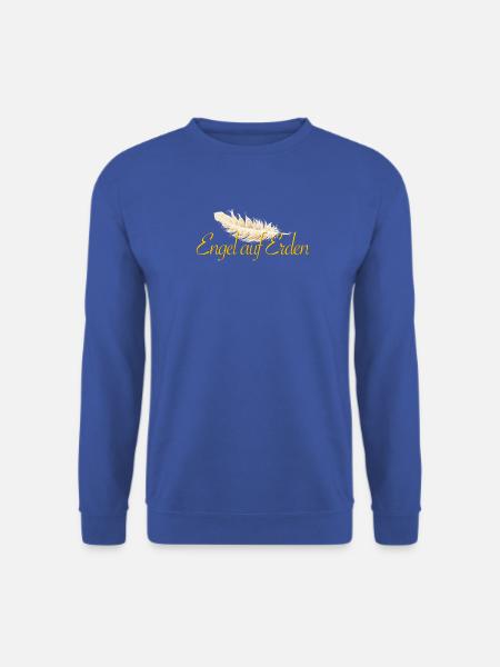Engel auf Erden mit Feder - Sonja Ariel von Staden - Unisex Pullover - Royalblau