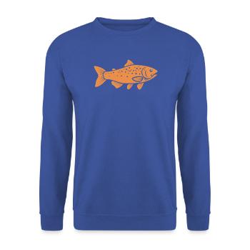 Forelle - Unisex Pullover - Royalblau - Vorne - Alina (178cm) & Michal (187cm)