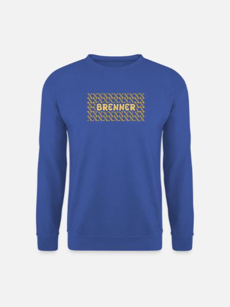 Brenner Gelb Netz Muster - Unisex Pullover - Royalblau