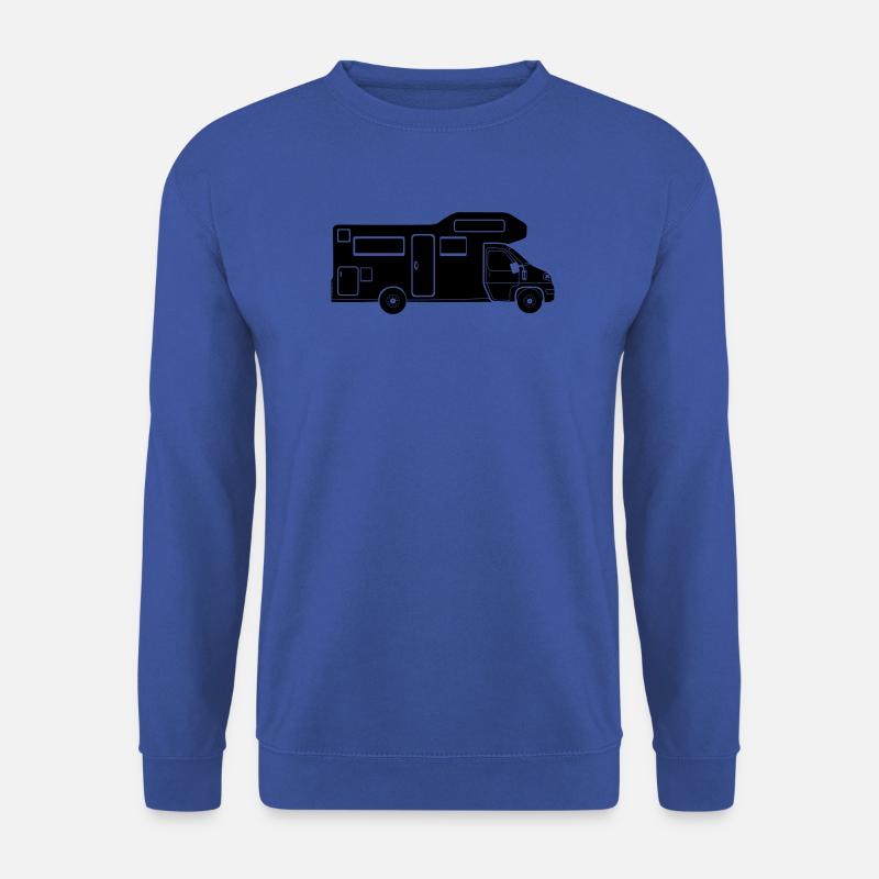 Wohnmobil-Silhouette – schlichtes Camping-Design - Unisex Pullover - Royalblau