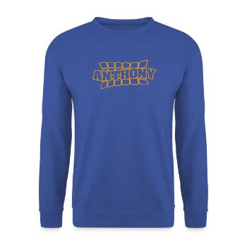 Anthony - Unisex Pullover - Royalblau - Vorne - Alina (178cm) & Michal (187cm)