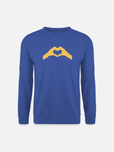 Herz Hände Silhouette - Unisex Pullover - Royalblau