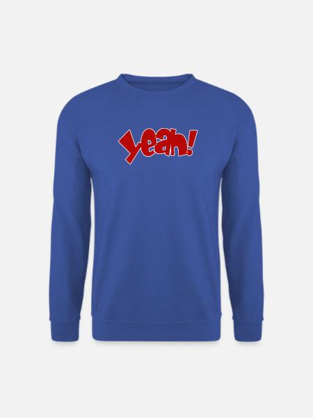 Yeah Cartoon Pop Design - Unisex Pullover - Royalblau