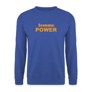 femme Power - Woman - Women - Women's Power - Women - Unisex Sweatshirt - royal blue - Front - Alina (178cm) & Michal (187cm)