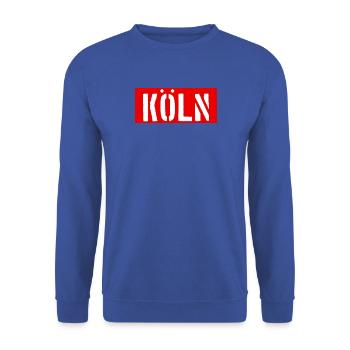 Köln - Kölle - Rhein - Unisex Pullover - Royalblau - Vorne - Alina (178cm) & Michal (187cm)