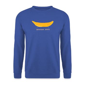 Banane Lustige Frucht Illustration - Unisex Pullover - Royalblau - Vorne - Alina (178cm) & Michal (187cm)