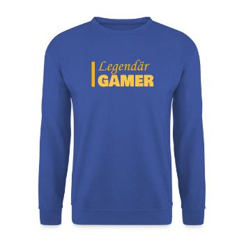 Gamer als Job - Unisex Pullover - Royalblau - Vorne - Alina (178cm) & Michal (187cm)