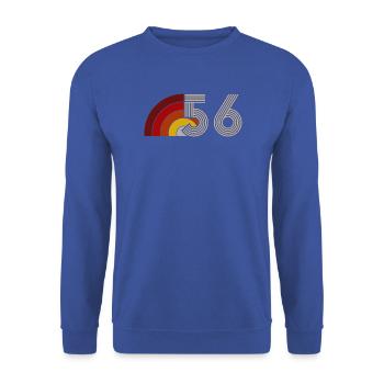 Vintage-Astro 70 Jahre Siebzigjährige Party 1956 - Unisex Pullover - Royalblau - Vorne - Alina (178cm) & Michal (187cm)