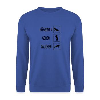Bébé naissance plongée - Sweat-shirt Unisexe - bleu royal - Devant - Alina (178cm) & Michal (187cm)