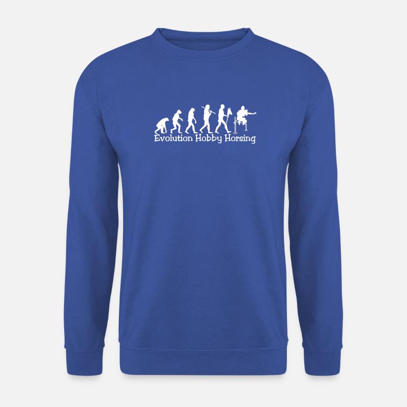 Evolution Hobby Horsing (blanc) - Sweat-shirt Unisexe - bleu royal