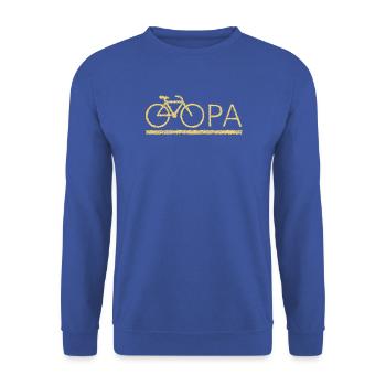 bester Opa Fahrrad Mountainbike Radeln Kritzeln - Unisex Pullover - Royalblau - Vorne - Alina (178cm) & Michal (187cm)