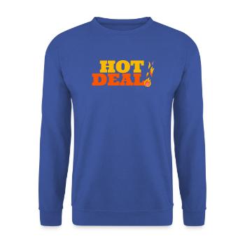 Lebendige Feuerdrachen-Stammeskunst - Unisex Pullover - Royalblau - Vorne - Alina (178cm) & Michal (187cm)