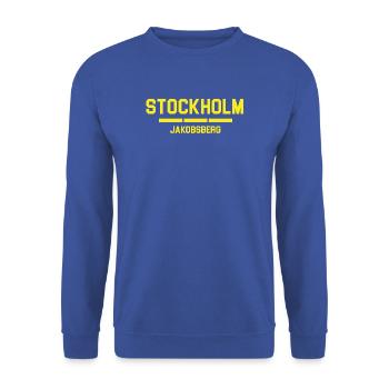 Logo-Design für Stockholm Jakobsberg - Unisex Pullover - Royalblau - Vorne - Alina (178cm) & Michal (187cm)