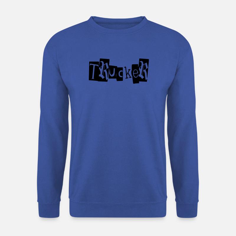 trucker truck babe lkw laster road trip transport - Unisex Pullover - Royalblau