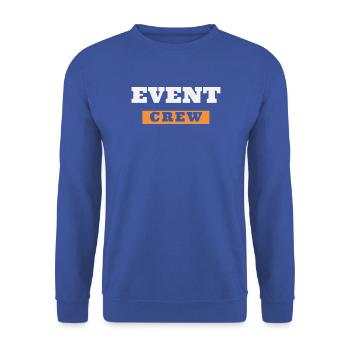 Event Crew Staff Team Veranstaltung Helfer Ordner - Unisex Pullover - Royalblau - Vorne - Alina (178cm) & Michal (187cm)