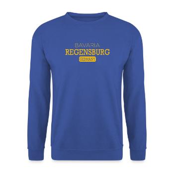 Regensburg Bayern Deutschland - Unisex Pullover - Royalblau - Vorne - Alina (178cm) & Michal (187cm)