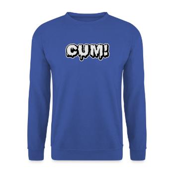 Cum - Unisex Pullover - Royalblau - Vorne - Alina (178cm) & Michal (187cm)