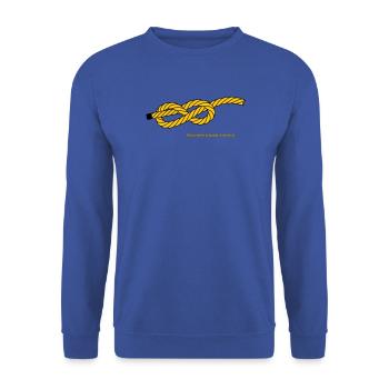 Eight Knots - Knot Ship Captain Sailing Anchor - Unisex Sweatshirt - royal blue - Front - Alina (178cm) & Michal (187cm)