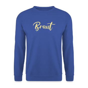 Braut - Unisex Pullover - Royalblau - Vorne - Alina (178cm) & Michal (187cm)