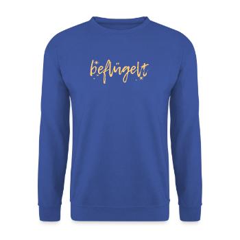beflügelt - Wortschätze, vergessene Wörter - Unisex Pullover - Royalblau - Vorne - Alina (178cm) & Michal (187cm)