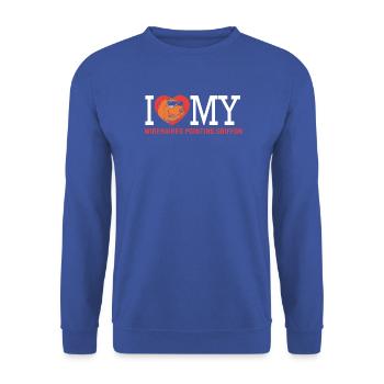 Griffon - Unisex Pullover - Royalblau - Vorne - Alina (178cm) & Michal (187cm)