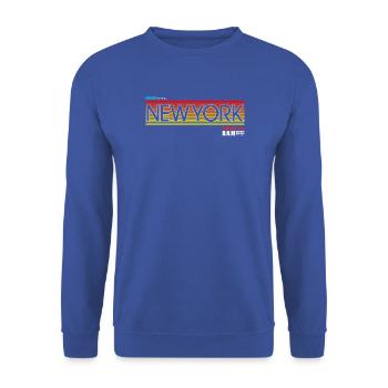 New York Skyline Sunset Design - Unisex Sweatshirt - royal blue - Front - Alina (178cm) & Michal (187cm)