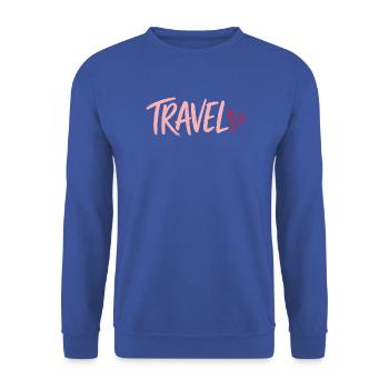 Reiseherz  - Unisex Pullover - Royalblau - Vorne - Alina (178cm) & Michal (187cm)