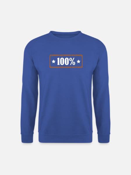 100% Prozent - Unisex Pullover - Royalblau