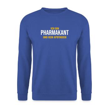 Pharmakant Ausbildung Pharma Geschenk Spruch - Unisex Pullover - Royalblau - Vorne - Alina (178cm) & Michal (187cm)